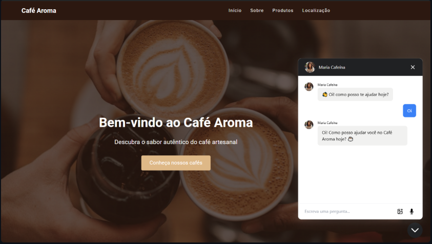 Site Cafeteria com Agente IA